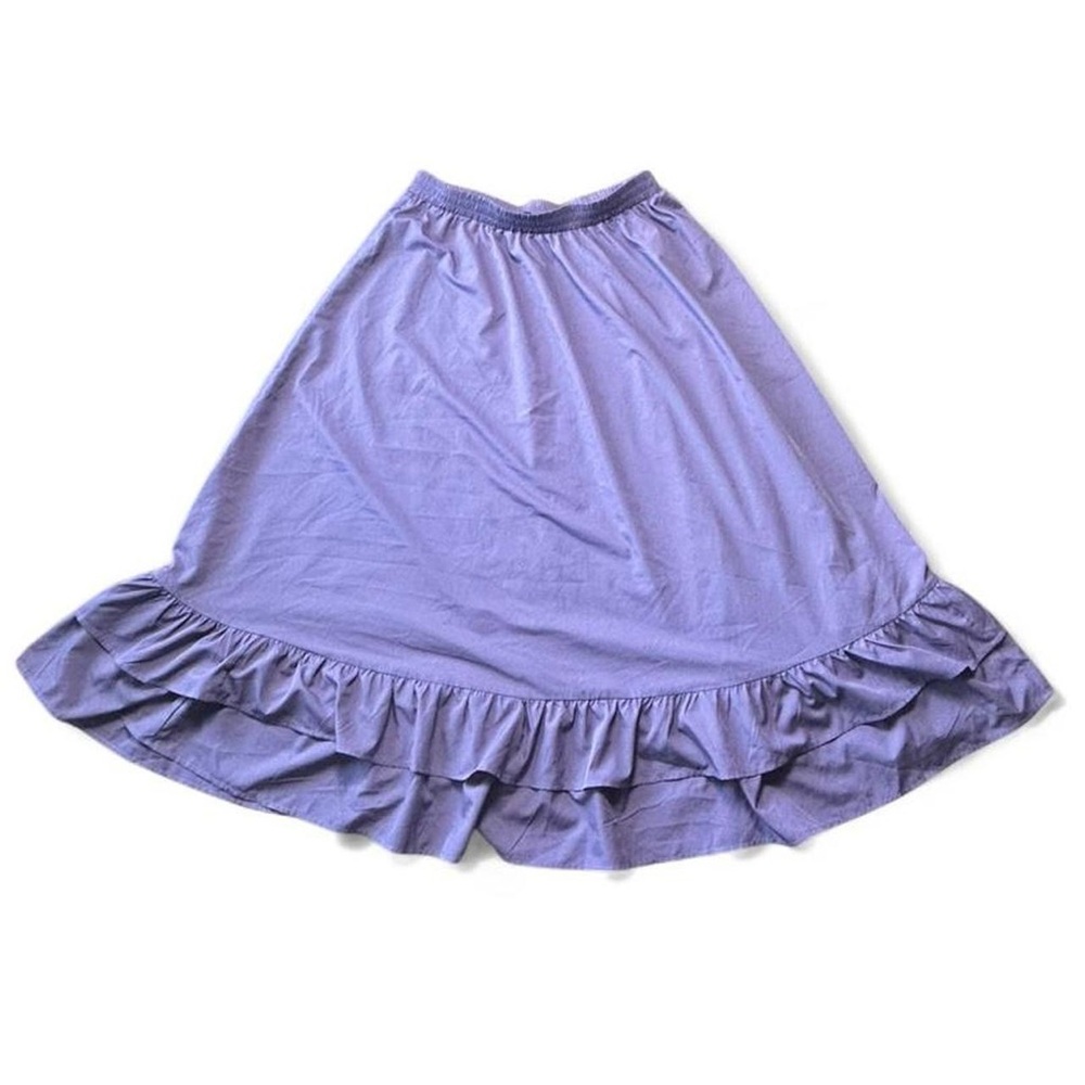 Scarlet Darkness Purple Ruffle Maxi Skirt XL Fairycore Cottagecore